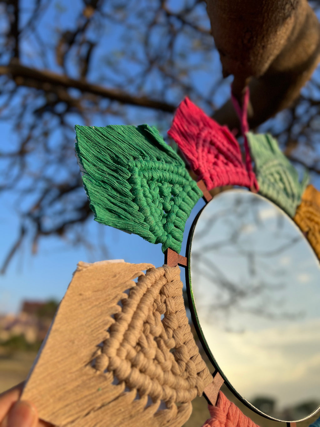 Macrame mirror